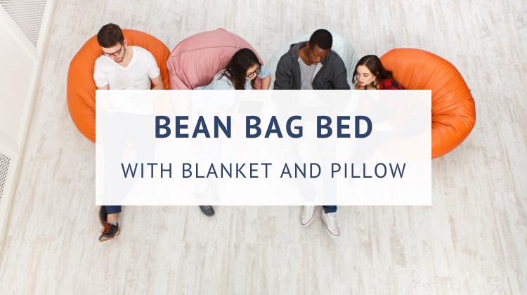 buy bean bag bed with blanket and pillow